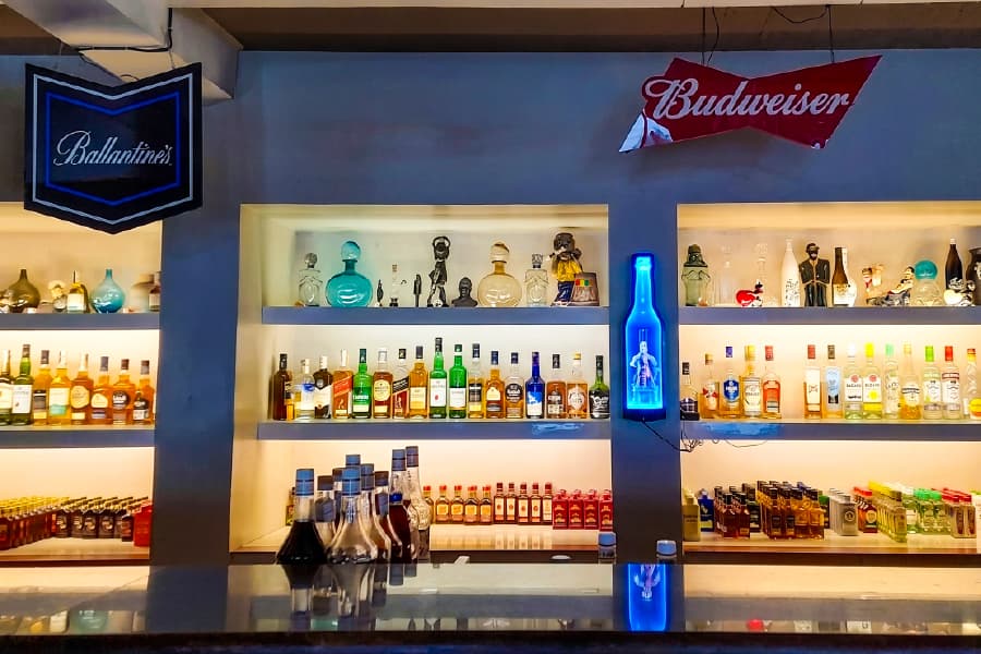 On The Rocks Bar Counter View